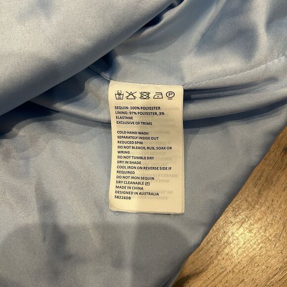 Bardot Purple Blue-Purple Sequin One Shoulder Mini Cocktail Dress XS 2 Sparkly - Picture 7 of 10